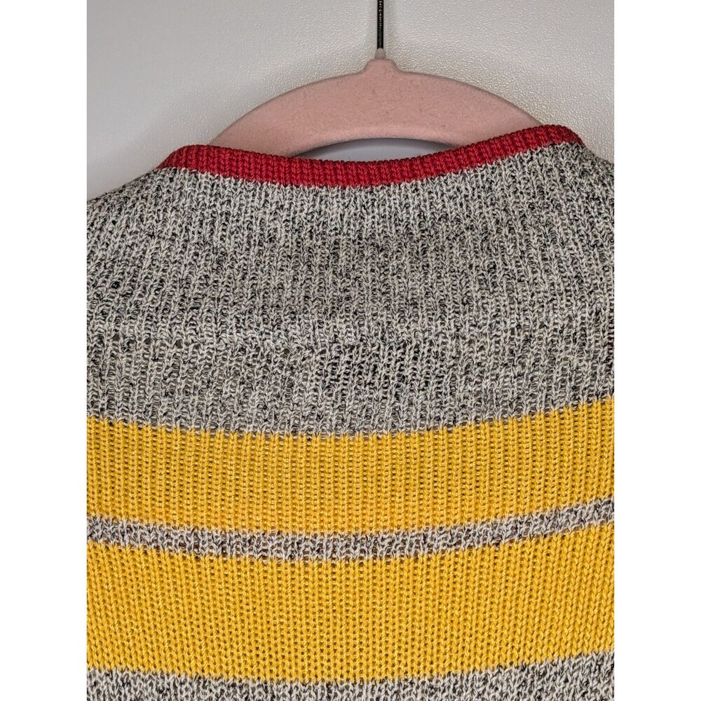 True Vintage 80s Helen Hsu Striped Sweater Dress XS - Picture 6 of 11